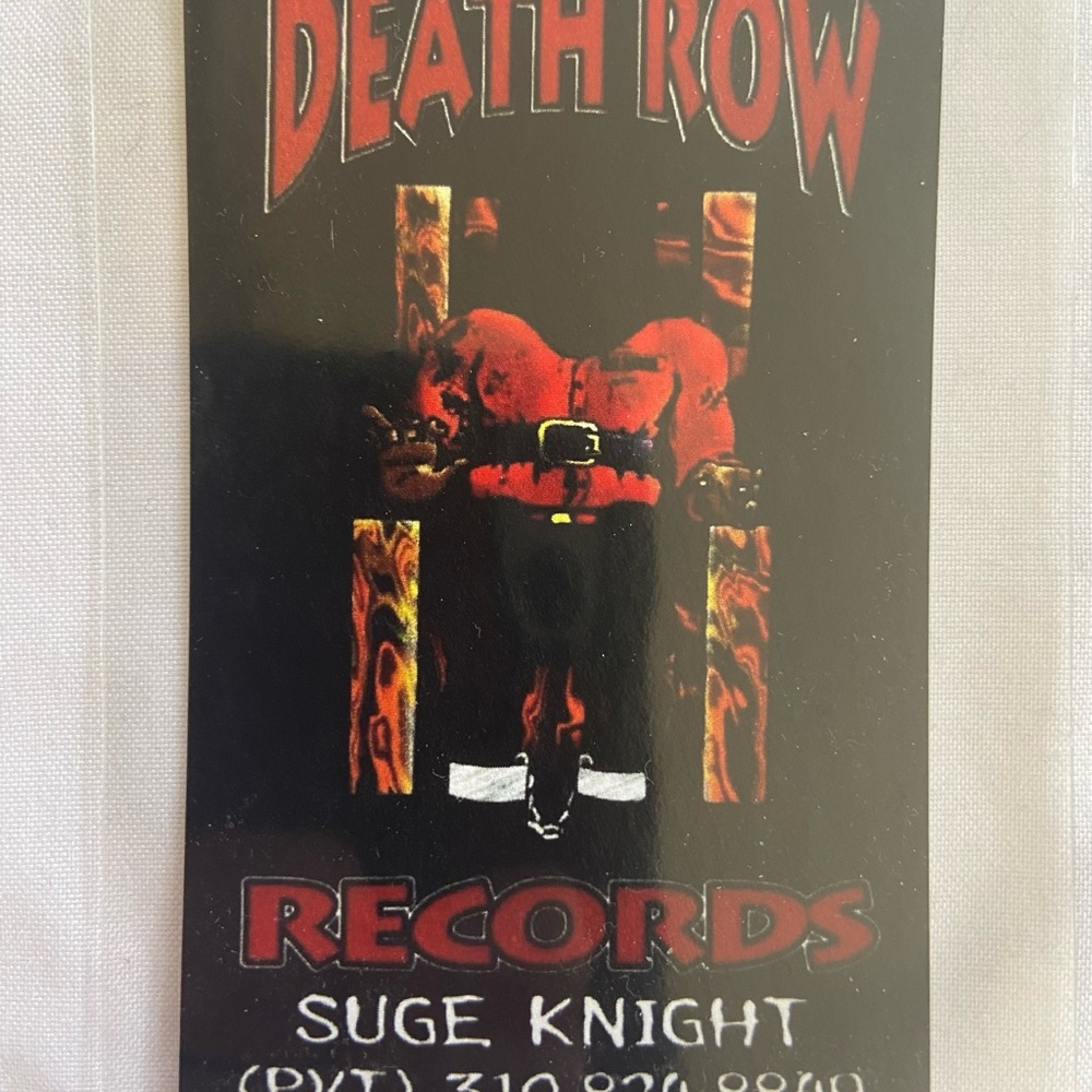 Suge Knight Death Row Records Business Card